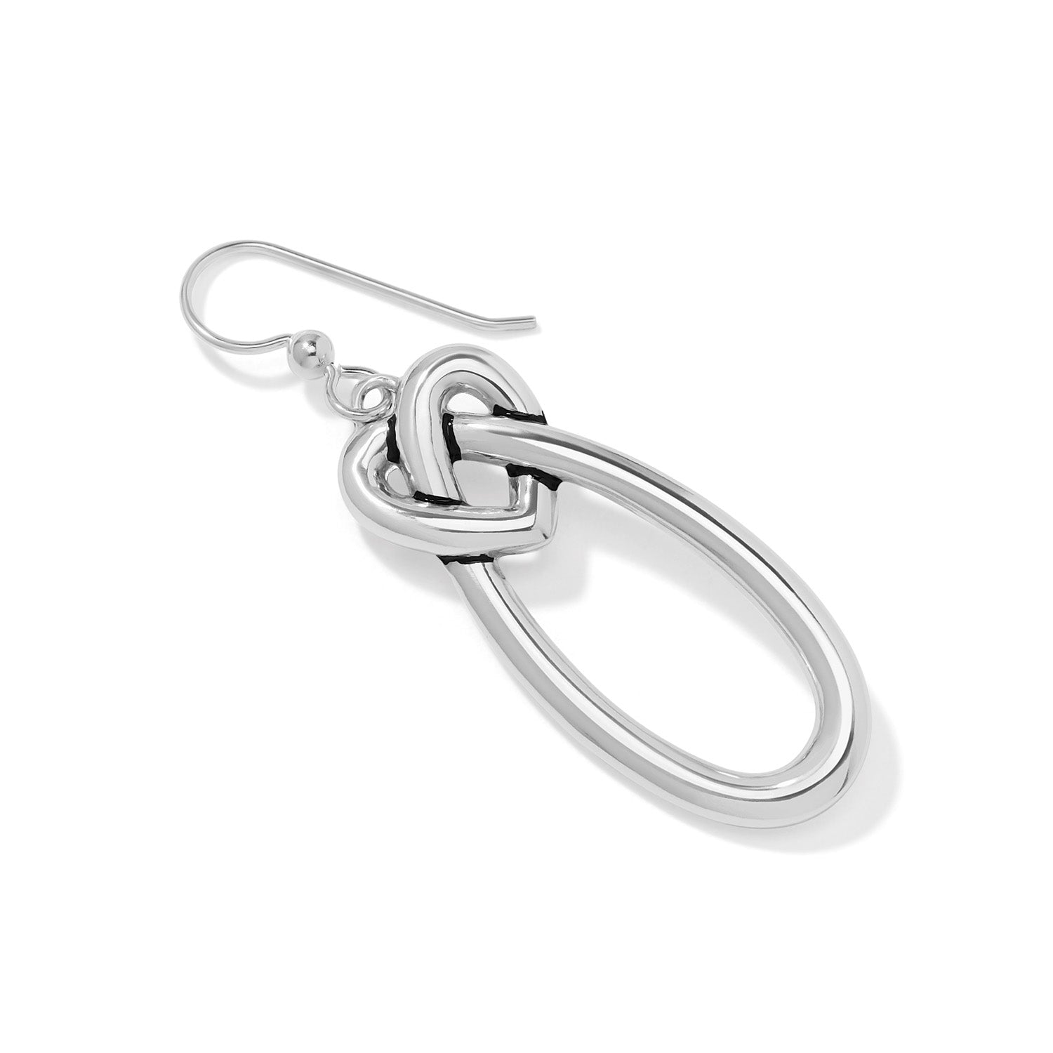 Brighton Interlok Linked Hearts French Wire Earrings — Silver