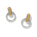 Brighton Mosaic Two Tone Mini Post Drop Earrings — Silver-Gold