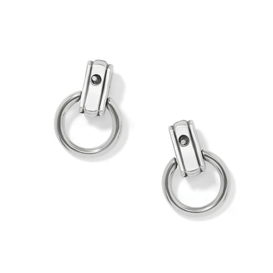 Brighton Mosaic Two Tone Mini Post Drop Earrings — Silver-Gold