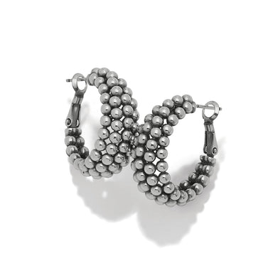 Brighton Pretty Tough Blossom Hoop Earrings — Silver