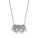 Brighton Interlok Linked Hearts Necklace — Silver