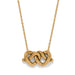 Brighton Interlok Linked Hearts Necklace — Gold