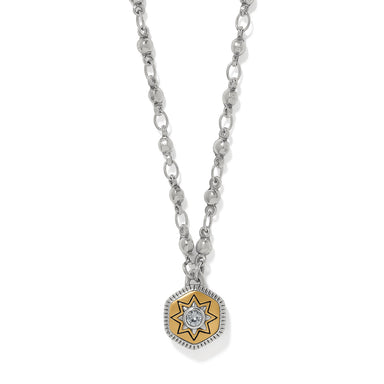 Brighton Mosaic Nova Mini Pendant Necklace — Silver-Gold