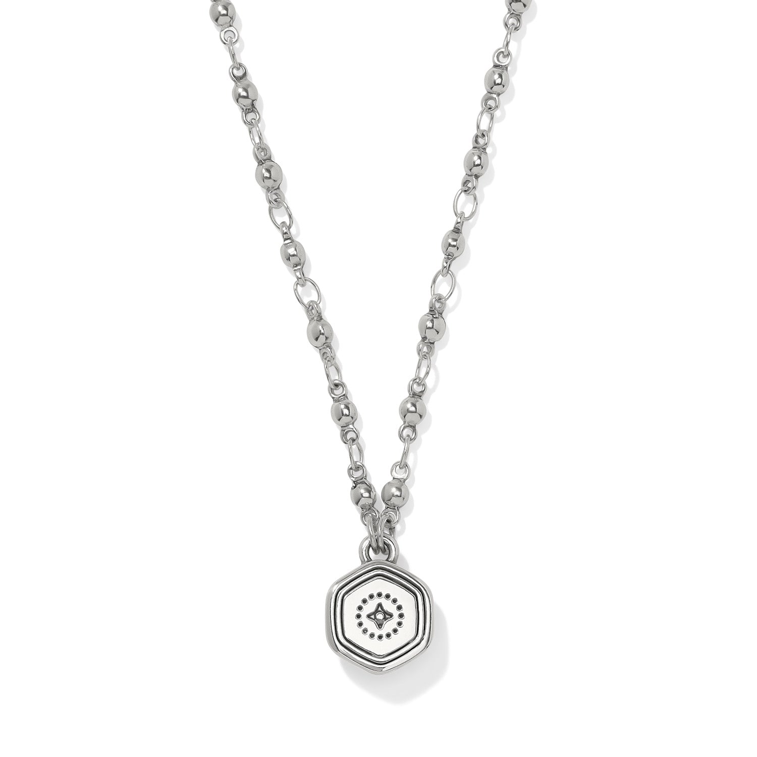 Brighton Mosaic Nova Mini Pendant Necklace — Silver-Gold