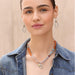 Mosaic Two Tone Heart Beaded Necklace