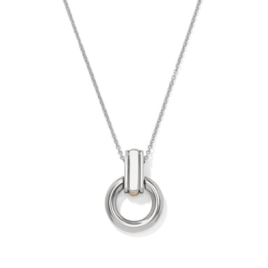 Brighton Mosaic Two Tone Link Ring Necklace — Silver-Gold
