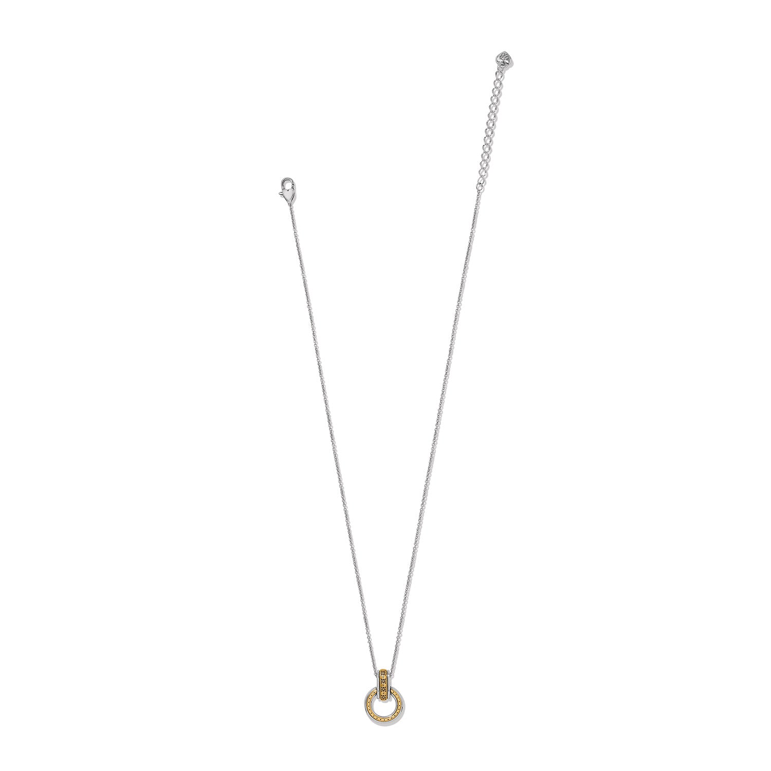 Brighton Mosaic Two Tone Link Ring Necklace — Silver-Gold