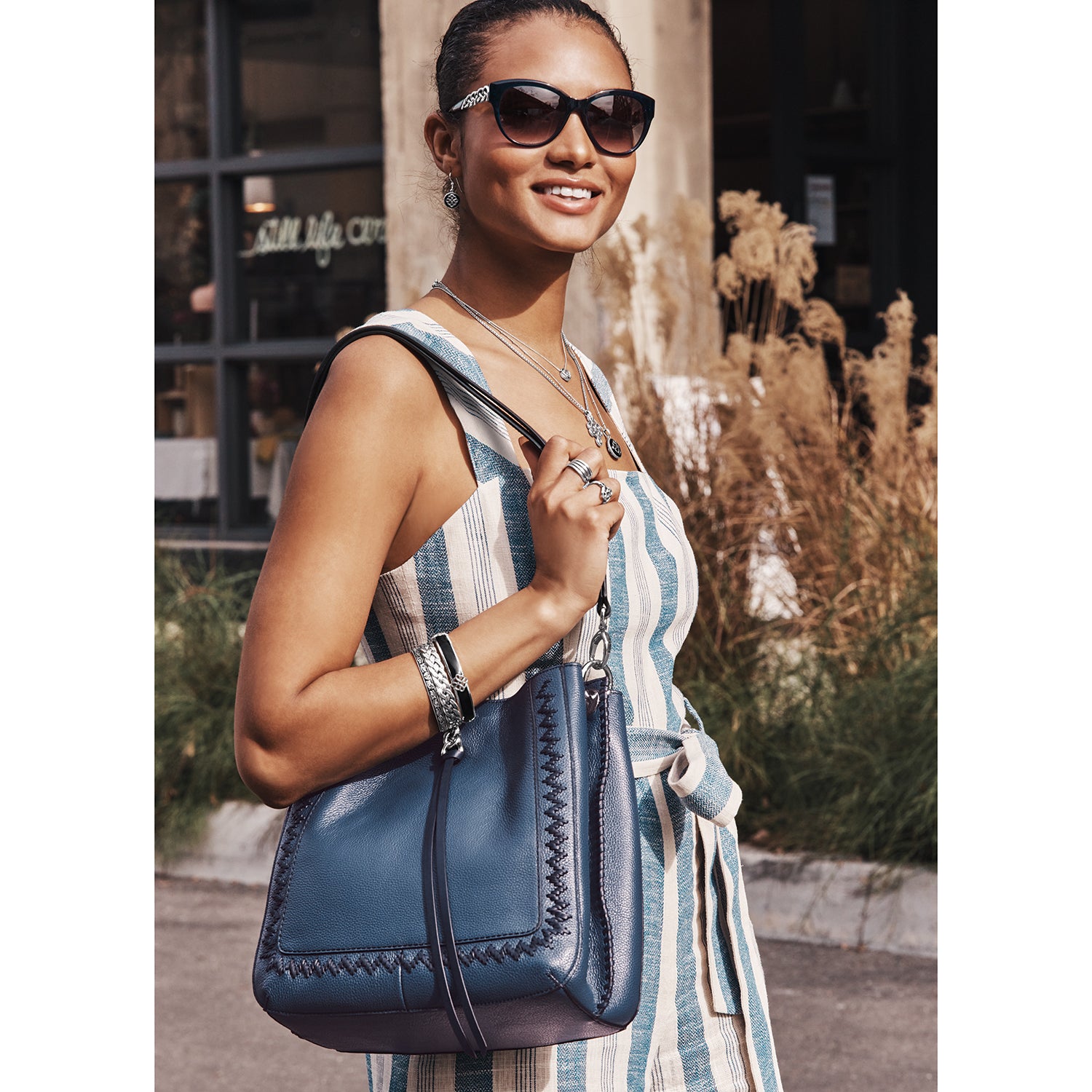 Brighton Georgia Convertible Hobo — French Blue