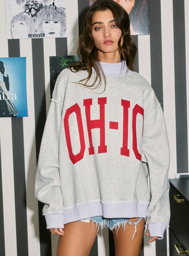 OH-IO & OH Reversible Sweatshirt - Grey