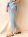 Painted Jeans & Scarf Belt