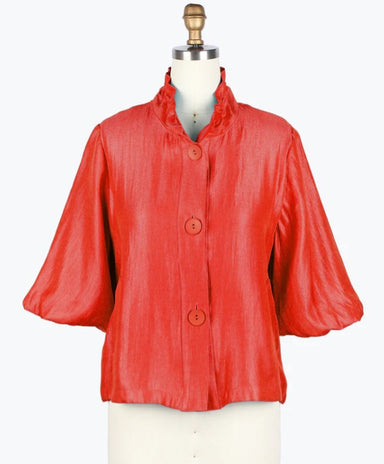 Coral Blouson Sleeve Jacket