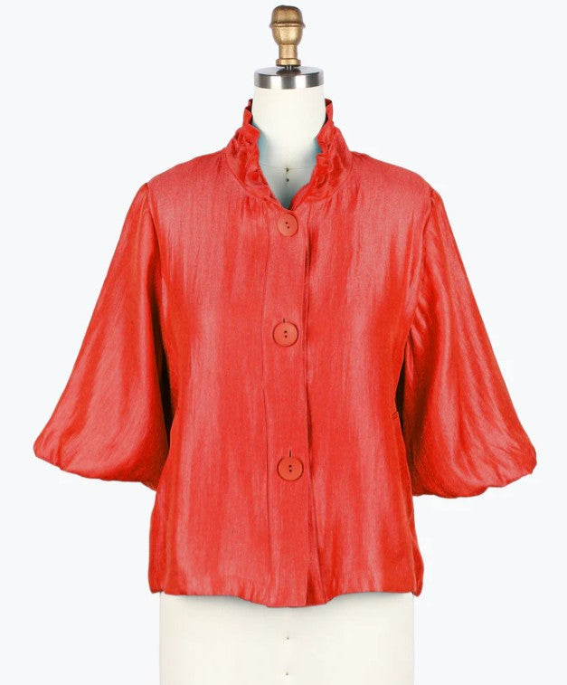 Coral Blouson Sleeve Jacket