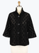 Black Harlequin Pattern Sueded Jacket