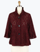 Maroon Diamond Pattern Sueded Jacket