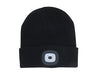 Black Knit Hat With Rechargeable LED Light