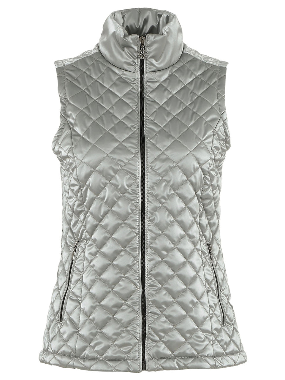 Silver Reversible Quilted Vest