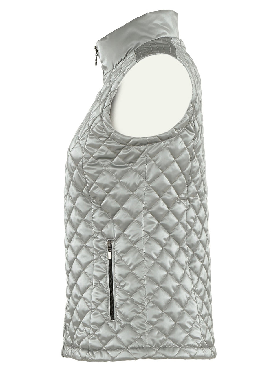 Silver Reversible Quilted Vest