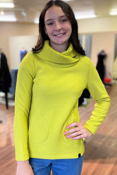 Citrus Textured Cowl Top