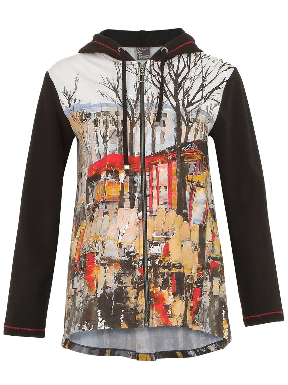 Parisian Reflection Zipped Hoodie