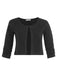 Black Ruched Sleeve Knit Bolero
