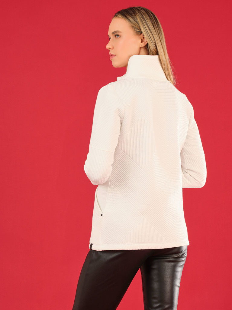 Off White Graphic Lines Zip Jacket