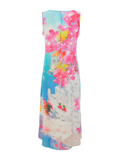 V-neck Impressionist Dress