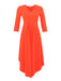 Coral 3/4 Sleeve Dress