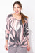 Pink Cotton Slub Floral V-neck Tunic