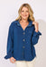 Escape by Habitat Terry Knit Shacket — Medium Wash