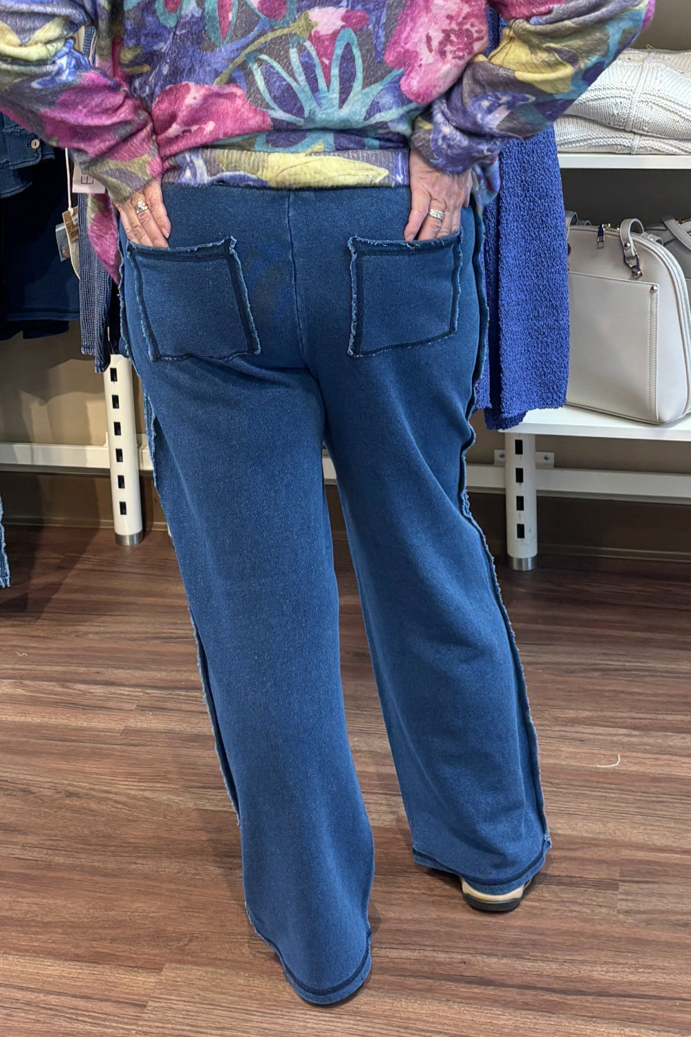Escape by Habitat Terry Knit Pant — Medium Wash