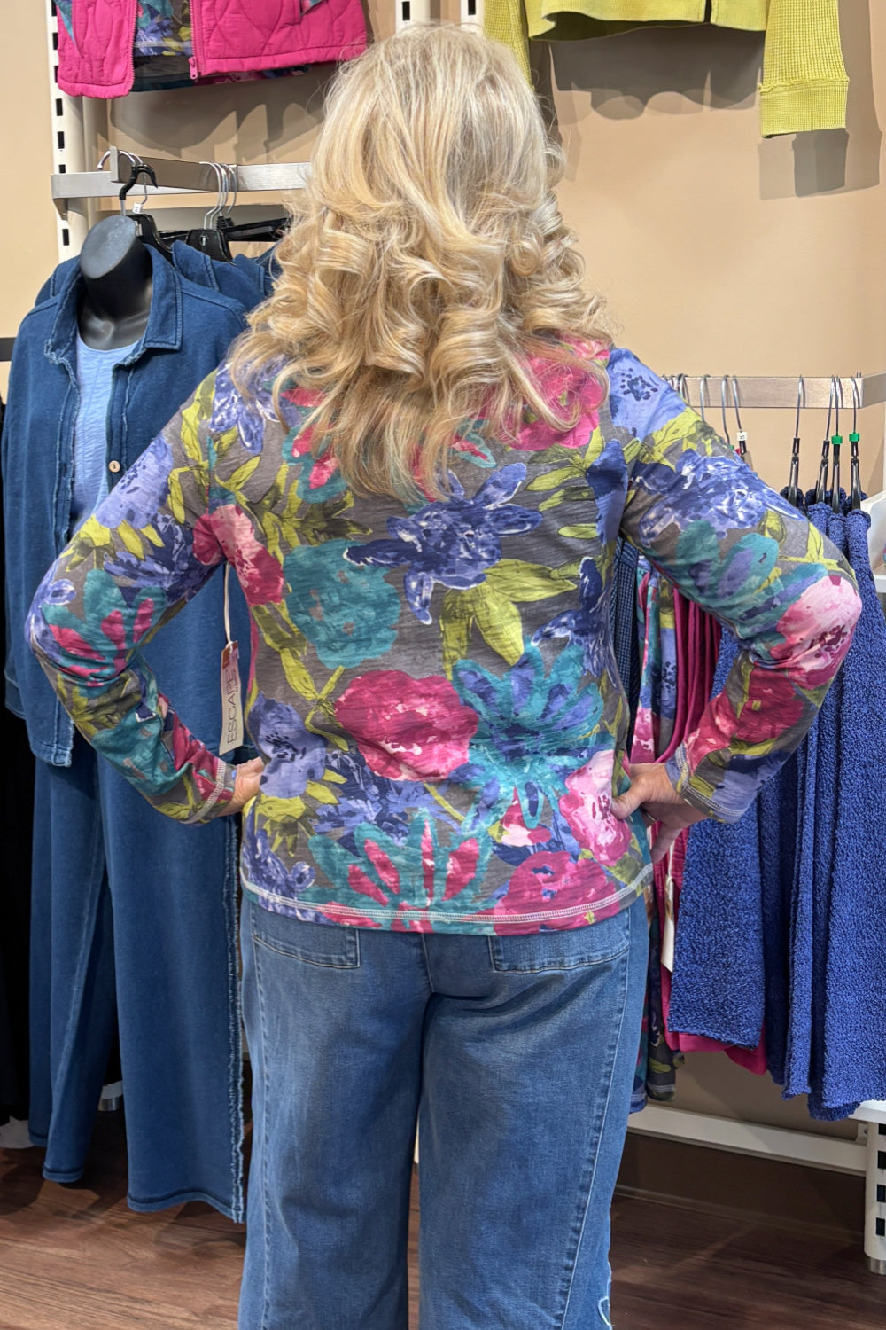Escape by Habitat Floral Print Cotton Top