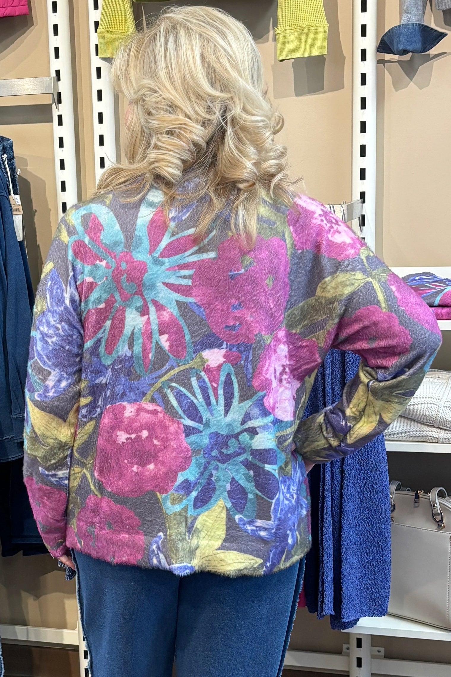 Escape by Habitat Floral Print Roll Neck Sweater