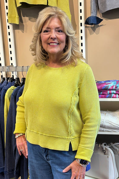 Escape by Habitat Waffle Knit Top — Citron