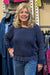 Escape by Habitat Waffle Knit Top — Navy