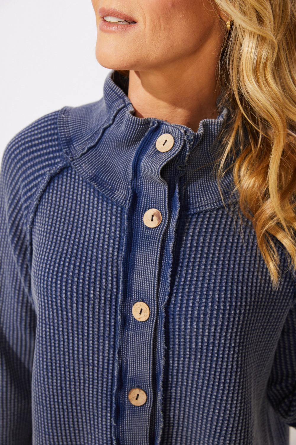 Escape by Habitat Medium Wash Mixed Waffle Jacket