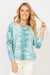 Escape by Habitat Hand Dyed Crew Neck Top — Teal Green