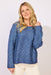 Escape by Habitat Geometric Diamond Pattern Sweater — Teal Blue