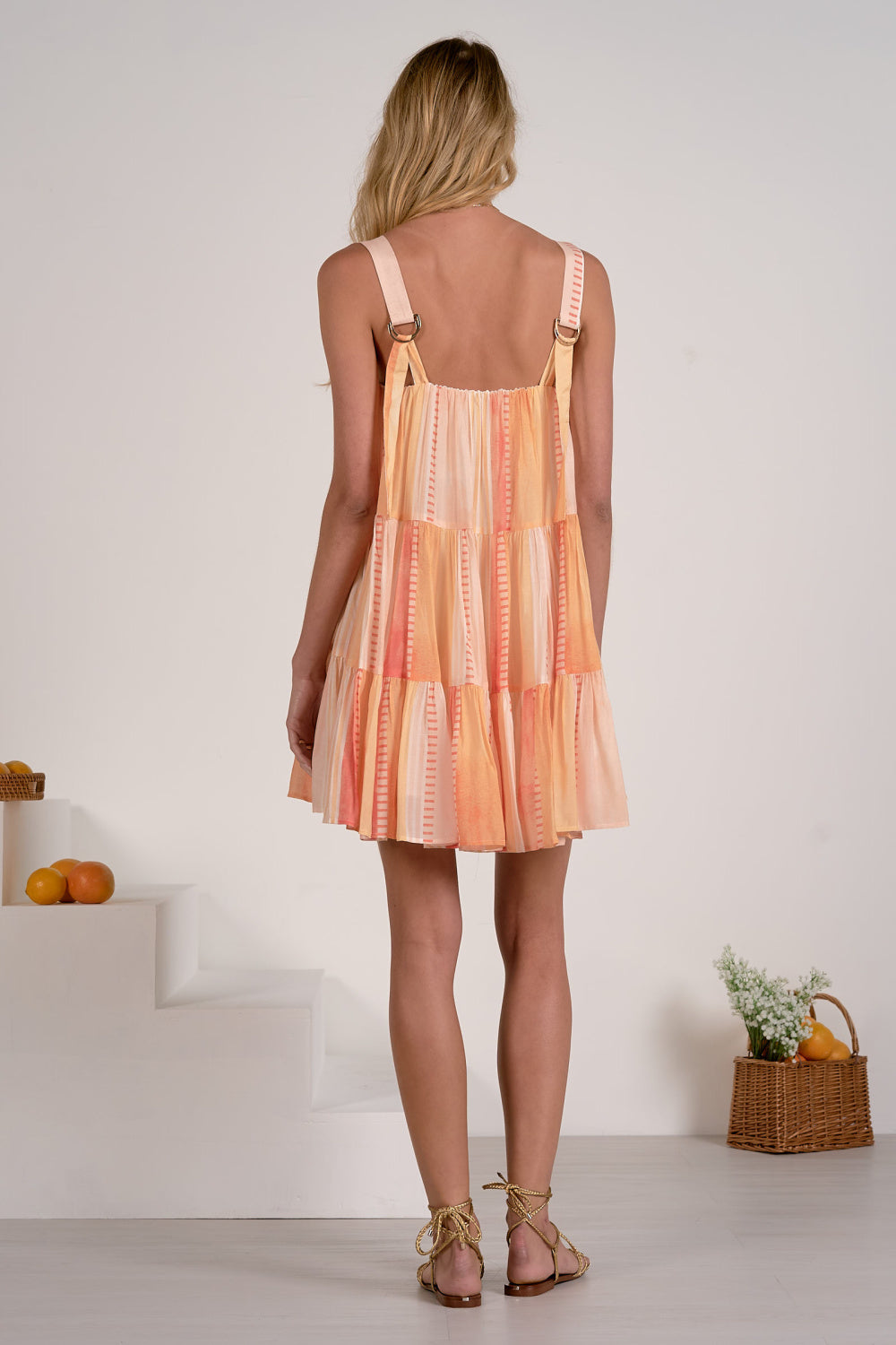 Coral Tiered Sundress