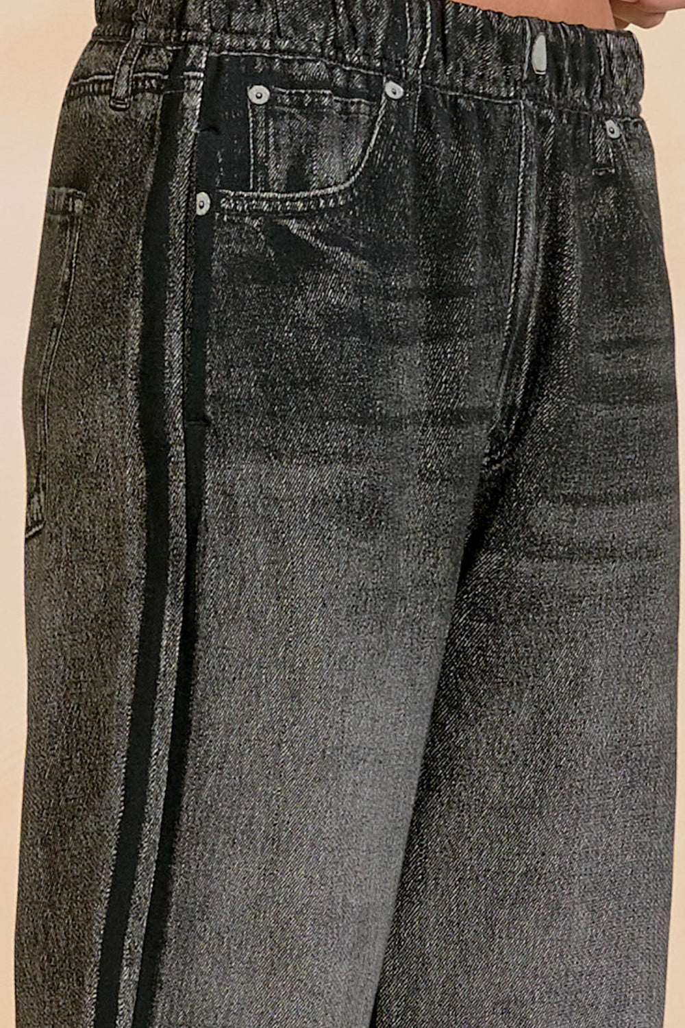 Elan Denim Track Pants — Charcoal Wash | Fresh Chapter
