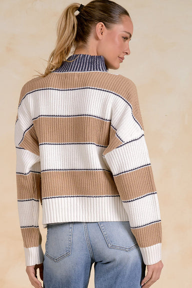 1/4 Zip Camel Sweater