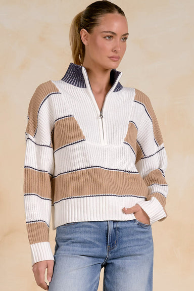 1/4 Zip Camel Sweater