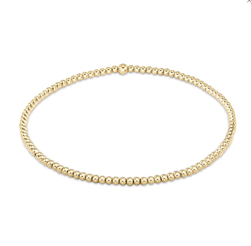 Classic Gold 2MM Bead Bracelet