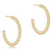 Beaded Classic 1.25" Post Hoop - 4MM Gold