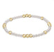 Worthy Pattern 3MM Bead Bracelet - Pearl