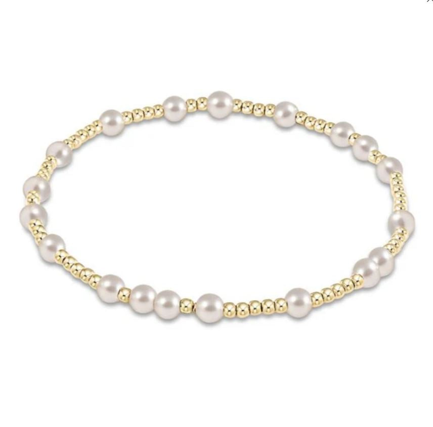 Hope Unwritten 4MM Bead Bracelet - Pearl