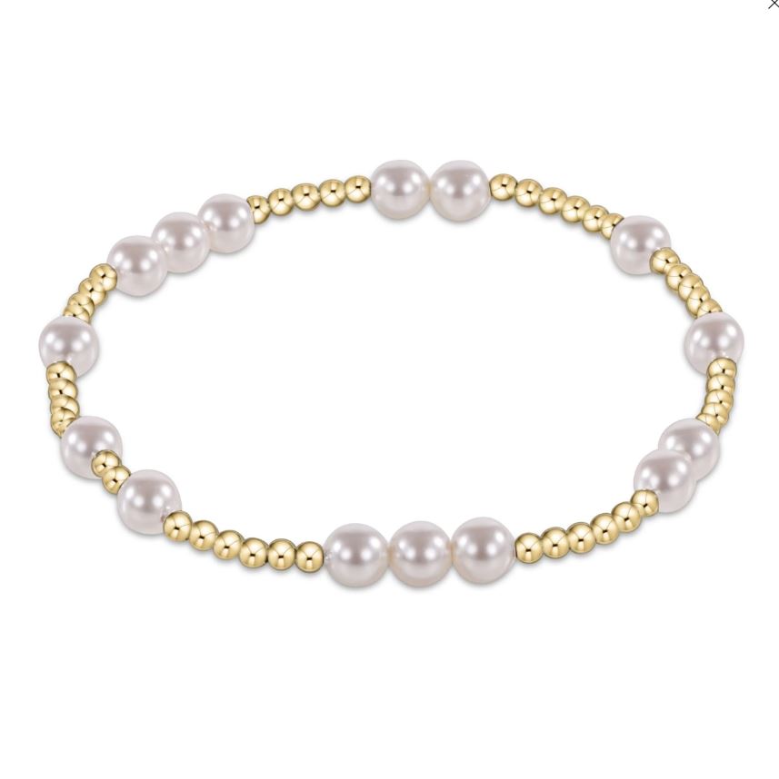 Hope Unwritten 5MM Bead Bracelet - Pearl