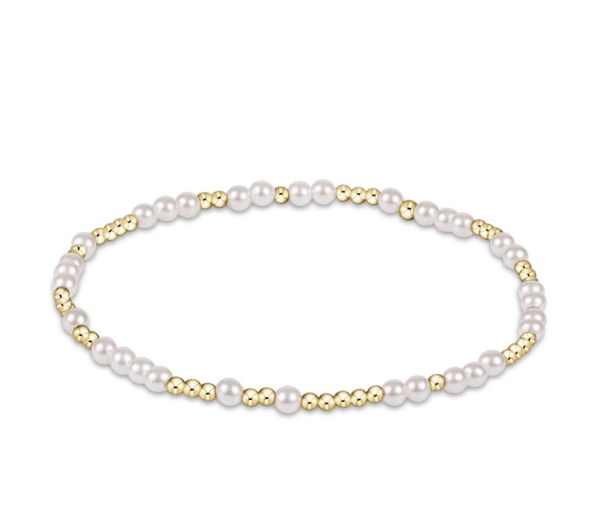 Hope Unwritten 3MM Bead Bracelet - Pearl