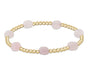 Admire Gold 3MM Bead Bracelet - Pink Opal