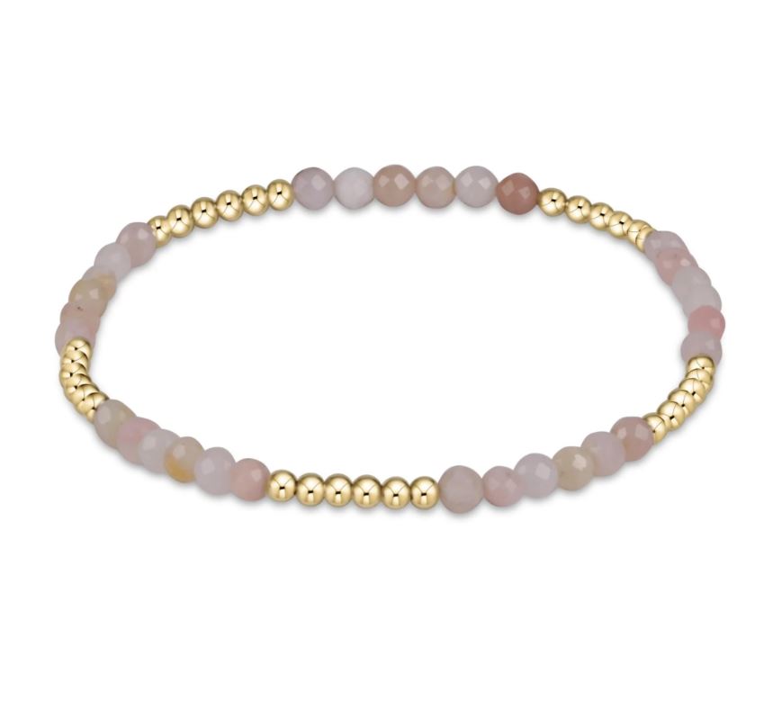 Blissful 2.5mm Bead Bracelet - Pink Opal