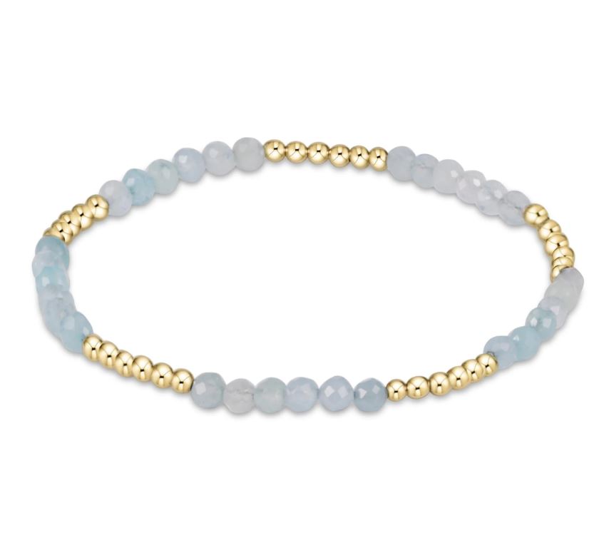 Blissful 2.5mm Bead Bracelet - Aquamarine